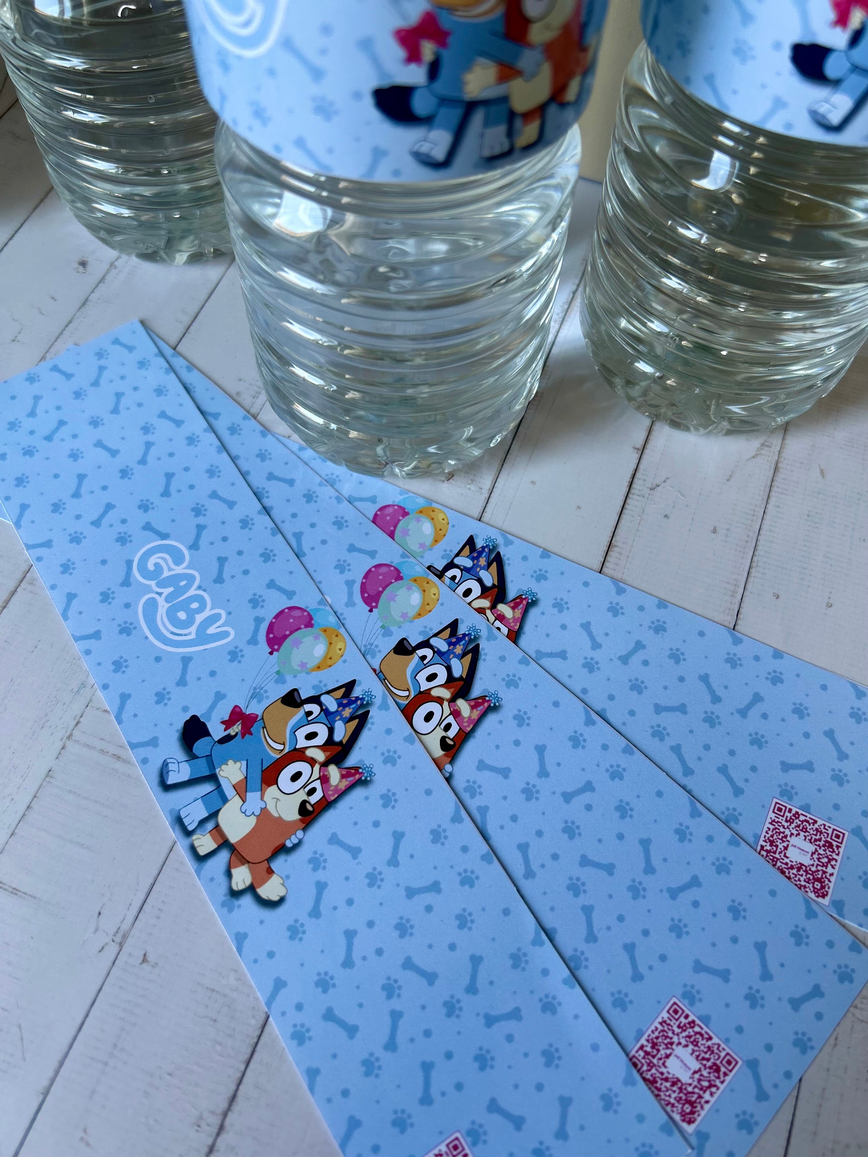 Étiquettes Petite Bouteille d'Eau x6